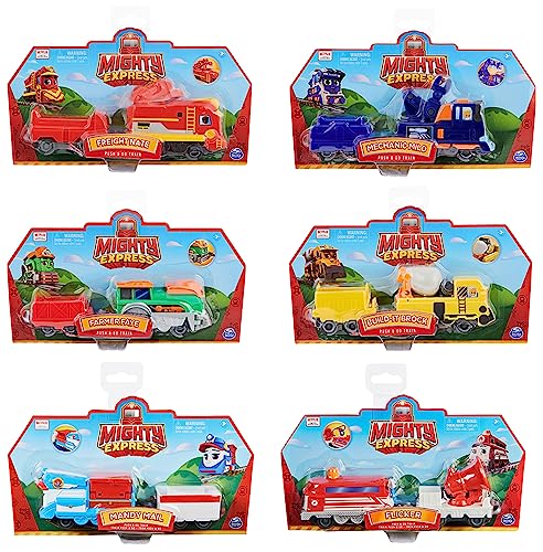 Mighty Express Push-and-Go Zug mit Güterwaggon - acht Verschiedene handbetriebene Zugcharaktere zur TV-Serie in Sortierung, Keine Vorauswahl möglich, 1 Zug im Lieferumfang enthalten, ab 3 Jahren Mighty Express Push-and-Go Zug mit Güterwaggon - acht Verschiedene handbetriebene Zugcharaktere zur TV-Serie in Sortierung, Keine Vorauswahl möglich, 1 Zug im Lieferumfang enthalten, ab 3 Jahren von Mighty Express
