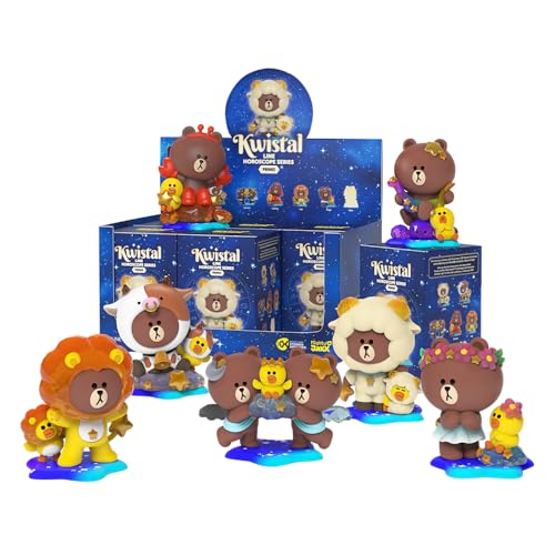 Mighty Jaxx Line Friends Horoscope aus der Kwistal Fwenz Primus-Serie, versiegelte 6er Packung – enthält Keine Duplikate, Spielzeug-Überraschungsbox mit Sammlerfiguren von Mighty Jaxx