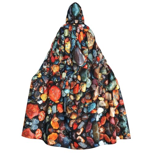 Farbsteine, Hippie-Umhang mit Kapuze, Hexenmantel, Umhang mit Kapuze, Umhang für Erwachsene, Cosplay-Kostüm Farbsteine, Hippie-Umhang mit Kapuze, Hexenmantel, Umhang mit Kapuze, Umhang für Erwachsene, Cosplay-Kostüm von Migpkd