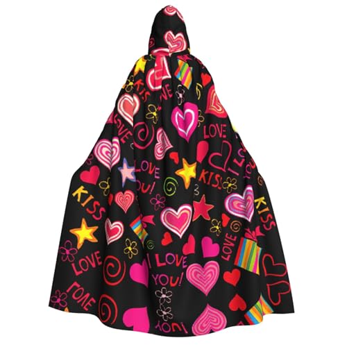 Halloween-Kapuzenumhang mit mehreren Symbolen, Hexenmantel, Umhang mit Kapuze, Umhang für Erwachsene, Cosplay-Kostüm Halloween-Kapuzenumhang mit mehreren Symbolen, Hexenmantel, Umhang mit Kapuze, Umhang für Erwachsene, Cosplay-Kostüm von Migpkd