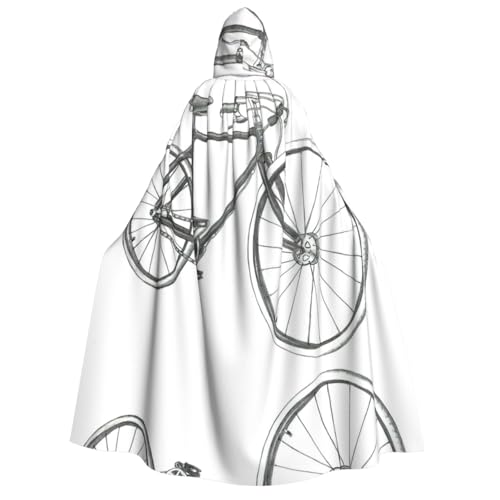 Migpkd Bike-Halloween-Umhang mit Kapuze, Hexenmantel, Umhang mit Kapuze für Erwachsene, Cosplay-Kostüm von Migpkd
