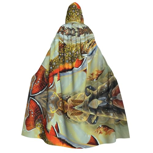Migpkd Brook Trout Fliegenfischen Halloween Kapuzenumhang Hexe Robe Umhang mit Kapuze für Erwachsene Umhang Cosplay Kostüm Migpkd Brook Trout Fliegenfischen Halloween Kapuzenumhang Hexe Robe Umhang mit Kapuze für Erwachsene Umhang Cosplay Kostüm von Migpkd