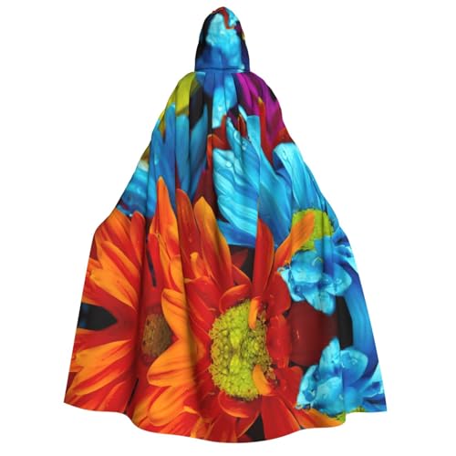 Migpkd Bunte Sonnenblumen-Umhang mit Kapuze, Hexenmantel, Umhang mit Kapuze, Umhang für Erwachsene, Cosplay-Kostüm Migpkd Bunte Sonnenblumen-Umhang mit Kapuze, Hexenmantel, Umhang mit Kapuze, Umhang für Erwachsene, Cosplay-Kostüm von Migpkd