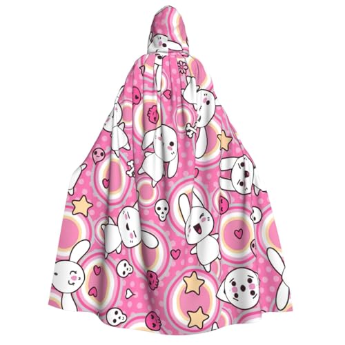 Migpkd Cartoon-Tiere, Halloween-Umhang mit Kapuze, Hexenmantel, Umhang mit Kapuze, Umhang für Erwachsene, Cosplay-Kostüm von Migpkd