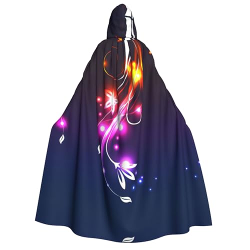 Migpkd Coole dekorative Blumenumhänge mit Kapuze, Hexenmantel, Umhang mit Kapuze, Umhang für Erwachsene, Cosplay-Kostüm von Migpkd