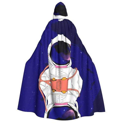 Migpkd Cooler Mann im Weltraum Galaxie Halloween Kapuzenumhang Hexe Robe Umhang mit Kapuze für Erwachsene Umhang Cosplay Kostüm von Migpkd