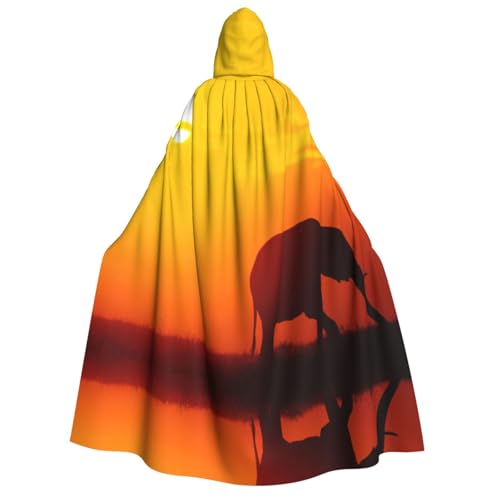 Migpkd Elefantenbilder Halloween Kapuzenumhang Hexe Robe Umhang mit Kapuze für Erwachsene Umhang Cosplay Kostüm von Migpkd