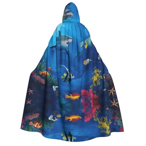 Migpkd Farbenfroher Halloween-Umhang mit Kapuze, Hexenmantel, Umhang mit Kapuze für Erwachsene, Cosplay-Kostüm Migpkd Farbenfroher Halloween-Umhang mit Kapuze, Hexenmantel, Umhang mit Kapuze für Erwachsene, Cosplay-Kostüm von Migpkd