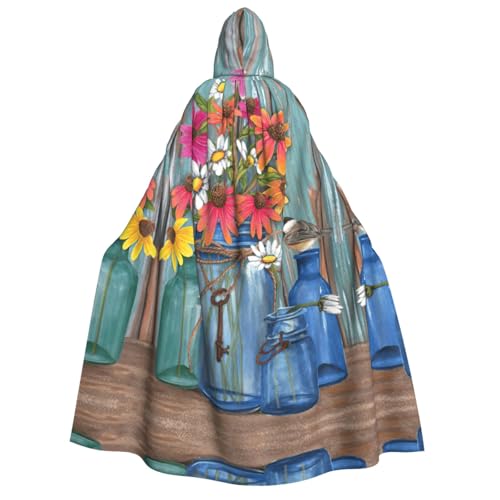 Migpkd Farm Fresh Flowers Frühling Halloween Kapuzenumhang Hexe Robe Umhang mit Kapuze für Erwachsene Umhang Cosplay Kostüm Migpkd Farm Fresh Flowers Frühling Halloween Kapuzenumhang Hexe Robe Umhang mit Kapuze für Erwachsene Umhang Cosplay Kostüm von Migpkd