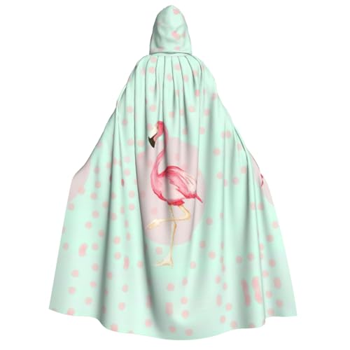 Migpkd Flamingos Halloween-Umhang mit Kapuze, Hexenmantel, Umhang mit Kapuze für Erwachsene, Cosplay-Kostüm Migpkd Flamingos Halloween-Umhang mit Kapuze, Hexenmantel, Umhang mit Kapuze für Erwachsene, Cosplay-Kostüm von Migpkd