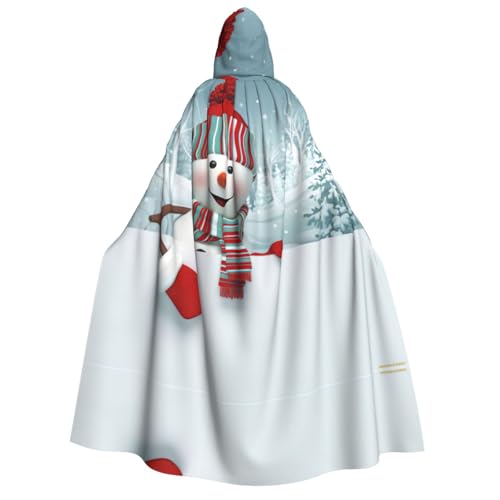 Migpkd Frecher Schneemann-Halloween-Umhang mit Kapuze, Hexenmantel, Umhang mit Kapuze für Erwachsene, Cosplay-Kostüm Migpkd Frecher Schneemann-Halloween-Umhang mit Kapuze, Hexenmantel, Umhang mit Kapuze für Erwachsene, Cosplay-Kostüm von Migpkd