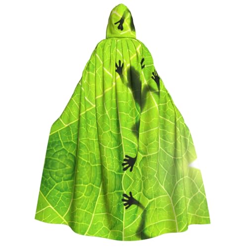 Migpkd Froschblätter, Halloween-Umhang mit Kapuze, Hexenmantel, Umhang mit Kapuze, Umhang für Erwachsene, Cosplay-Kostüm Migpkd Froschblätter, Halloween-Umhang mit Kapuze, Hexenmantel, Umhang mit Kapuze, Umhang für Erwachsene, Cosplay-Kostüm von Migpkd