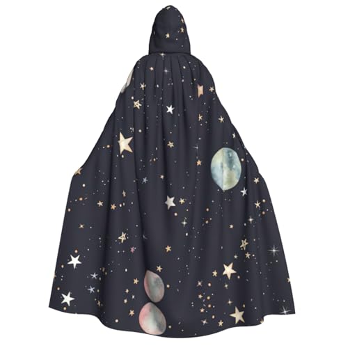 Migpkd Galaxie-Halloween-Umhang mit Kapuze, Hexenmantel, Umhang mit Kapuze für Erwachsene, Cosplay-Kostüm Migpkd Galaxie-Halloween-Umhang mit Kapuze, Hexenmantel, Umhang mit Kapuze für Erwachsene, Cosplay-Kostüm von Migpkd