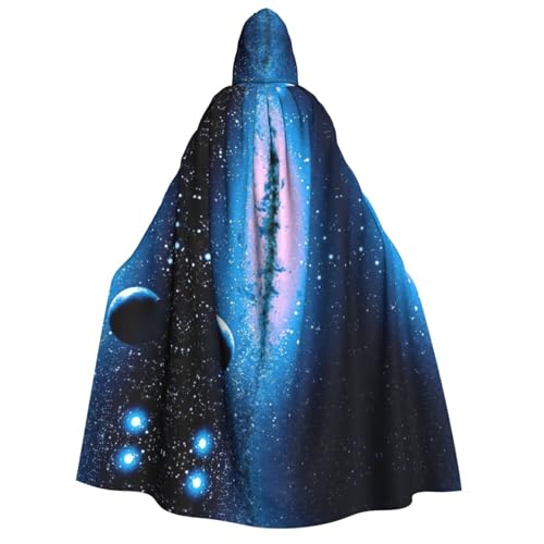 Migpkd Galaxie-Halloween-Umhang mit Kapuze, Hexenmantel, Umhang mit Kapuze für Erwachsene, Cosplay-Kostüm Migpkd Galaxie-Halloween-Umhang mit Kapuze, Hexenmantel, Umhang mit Kapuze für Erwachsene, Cosplay-Kostüm von Migpkd
