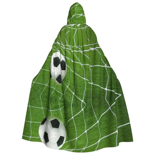 Migpkd Green Grass Fußball-Halloween-Umhang mit Kapuze, Hexenmantel, Umhang mit Kapuze für Erwachsene, Cosplay-Kostüm Migpkd Green Grass Fußball-Halloween-Umhang mit Kapuze, Hexenmantel, Umhang mit Kapuze für Erwachsene, Cosplay-Kostüm von Migpkd