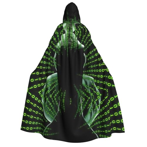 Migpkd Hacker Attack Halloween Kapuzenumhang Hexe Robe Umhang mit Kapuze für Erwachsene Umhang Cosplay Kostüm von Migpkd