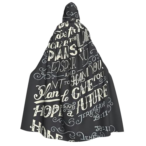 Migpkd Halloween-Kapuzenumhang mit Aufschrift "I Know The Plans Have You Declares", Hexenmantel, Umhang mit Kapuze, Umhang für Erwachsene, Cosplay-Kostüm Migpkd Halloween-Kapuzenumhang mit Aufschrift "I Know The Plans Have You Declares", Hexenmantel, Umhang mit Kapuze, Umhang für Erwachsene, Cosplay-Kostüm von Migpkd