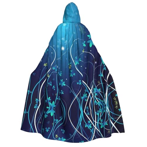 Migpkd Halloween-Umhang mit Kapuze, Hexenmantel, Umhang mit Kapuze, für Erwachsene, Cosplay-Kostüm, Blau Migpkd Halloween-Umhang mit Kapuze, Hexenmantel, Umhang mit Kapuze, für Erwachsene, Cosplay-Kostüm, Blau von Migpkd