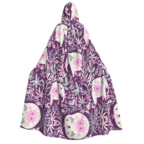 Migpkd Halloween-Umhang mit Kapuze, Hexenmantel, Umhang mit Kapuze, für Erwachsene, Cosplay-Kostüm von Migpkd