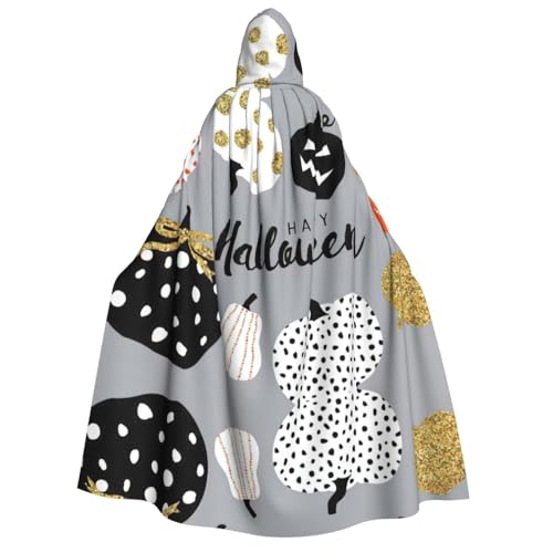 Migpkd Happy-Halloween-Day-Trick-or-Treat-Halloween-Kapuzenumhang Hexen-Bademantel mit Kapuze für Erwachsene, Cosplay-Kostüm Migpkd Happy-Halloween-Day-Trick-or-Treat-Halloween-Kapuzenumhang Hexen-Bademantel mit Kapuze für Erwachsene, Cosplay-Kostüm von Migpkd