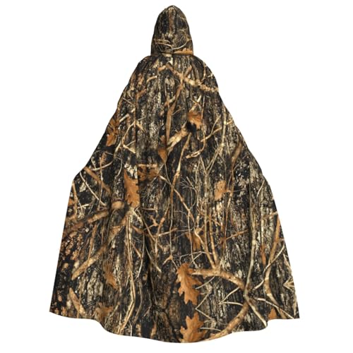 Migpkd Herbst-Camoflauge, Halloween-Kapuzenumhang, Hexenmantel, Umhang mit Kapuze, Umhang für Erwachsene, Cosplay-Kostüm von Migpkd