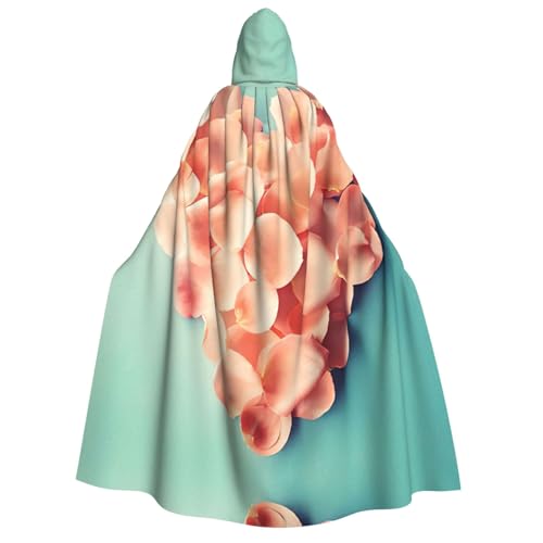 Migpkd Herzförmiger Umhang mit Blumenblättern, Halloween, Hexenmantel, Umhang mit Kapuze, Umhang für Erwachsene, Cosplay-Kostüm Migpkd Herzförmiger Umhang mit Blumenblättern, Halloween, Hexenmantel, Umhang mit Kapuze, Umhang für Erwachsene, Cosplay-Kostüm von Migpkd