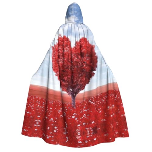Migpkd Herzförmiger roter Baum, Halloween-Umhang mit Kapuze, Hexenmantel, Umhang mit Kapuze für Erwachsene, Cosplay-Kostüm Migpkd Herzförmiger roter Baum, Halloween-Umhang mit Kapuze, Hexenmantel, Umhang mit Kapuze für Erwachsene, Cosplay-Kostüm von Migpkd