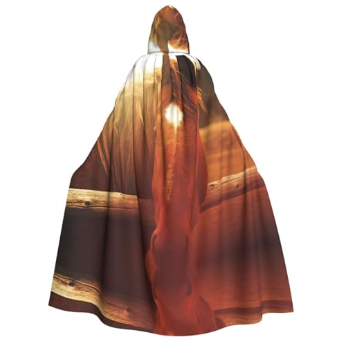 Migpkd Horse3 Halloween-Umhang mit Kapuze, Hexenmantel, Umhang mit Kapuze für Erwachsene, Cosplay-Kostüm von Migpkd