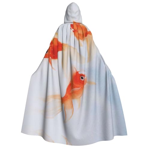Migpkd Kleiner Goldfisch-Umhang zum Schwimmen im Wasser, Halloween-Kapuzenumhang, Hexenmantel, Umhang mit Kapuze für Erwachsene, Cosplay-Kostüm Migpkd Kleiner Goldfisch-Umhang zum Schwimmen im Wasser, Halloween-Kapuzenumhang, Hexenmantel, Umhang mit Kapuze für Erwachsene, Cosplay-Kostüm von Migpkd