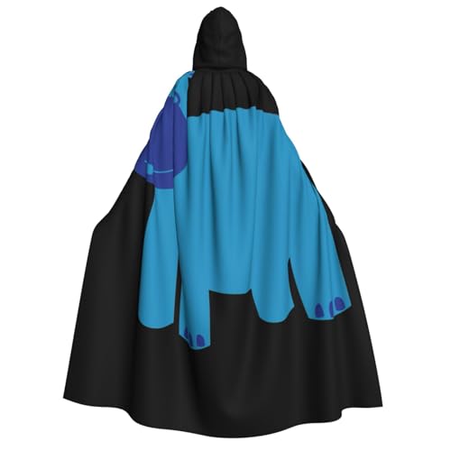 Migpkd Niedlicher Hippo Halloween-Umhang mit Kapuze, Hexenmantel, Umhang mit Kapuze für Erwachsene, Cosplay-Kostüm von Migpkd