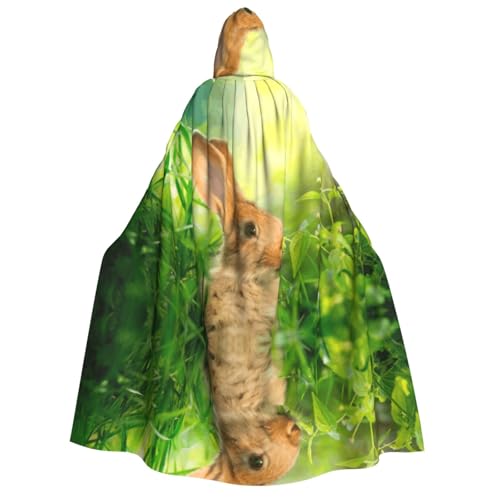 Migpkd Osterhase isst Halloween Kapuzenumhang Hexe Robe Umhang mit Kapuze für Erwachsene Umhang Cosplay Kostüm von Migpkd