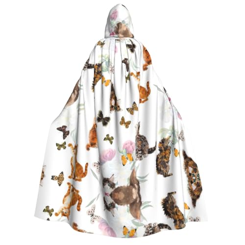 Migpkd Süßes Kätzchen-Schmetterlings-Halloween-Umhang mit Kapuze, Hexenmantel, Umhang mit Kapuze für Erwachsene, Cosplay-Kostüm Migpkd Süßes Kätzchen-Schmetterlings-Halloween-Umhang mit Kapuze, Hexenmantel, Umhang mit Kapuze für Erwachsene, Cosplay-Kostüm von Migpkd