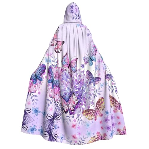 Migpkd Wunderschöner lila Schmetterlings-Umhang mit Kapuze, Hexenmantel, Umhang mit Kapuze, Umhang für Erwachsene, Cosplay-Kostüm Migpkd Wunderschöner lila Schmetterlings-Umhang mit Kapuze, Hexenmantel, Umhang mit Kapuze, Umhang für Erwachsene, Cosplay-Kostüm von Migpkd