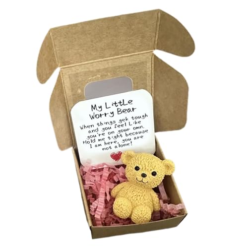 Mihauuke Bär In Der Box | Bärenpuppe - Kleines Motivierendes Tier Geschenk Für Frauen Männer Liebhaber Kinder Erwachsene Fürsorge Freunde von Mihauuke