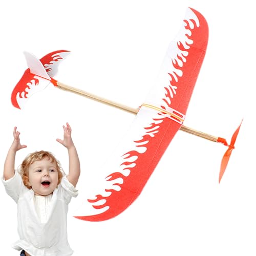 Mihauuke Gummiband Flugzeuge - Realistischer Wurfgleiter Flugzeug,Flugzeug Spielzeug Segelflieger Für Outdoor Sport Spiel Kinder Erwachsene von Mihauuke
