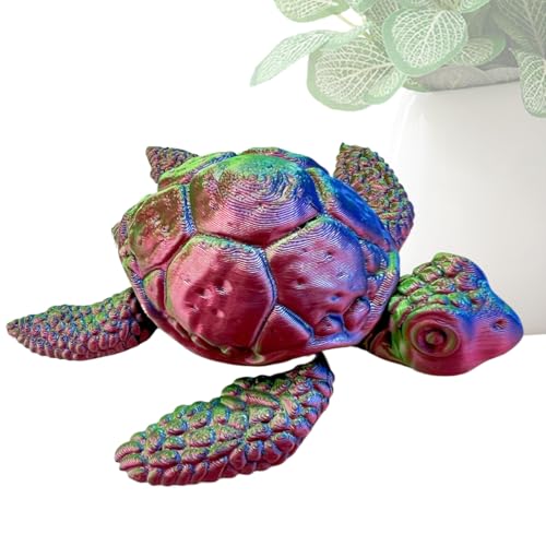 Mihauuke Schildkröten Fidget Spielzeug - 3D Gedruckte Gelenkige Schildkröte | Interaktives Tiermodell Als Tischdekoration Für Kinderzimmer von Mihauuke