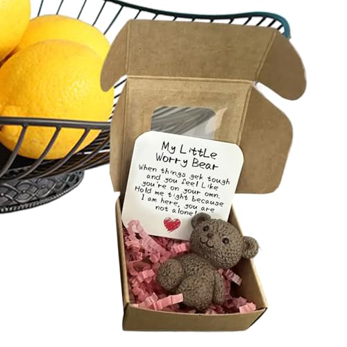 Mihauuke Taschenbär - Bärenpuppe,Handgefertigtes Mini-Tier Für Erwachsene Kinder Und Freunde Täglicher Trost Unterstützung von Mihauuke
