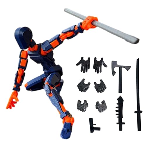 T13 Action Figure, T13 Actionfigur,Lucky-13 Roboter Actionfigur,3D Druck von beweglichen Figuren mit Mehreren Gelenken,Roboter Actionfigur,Desktop Dekorationen von Mihauuke