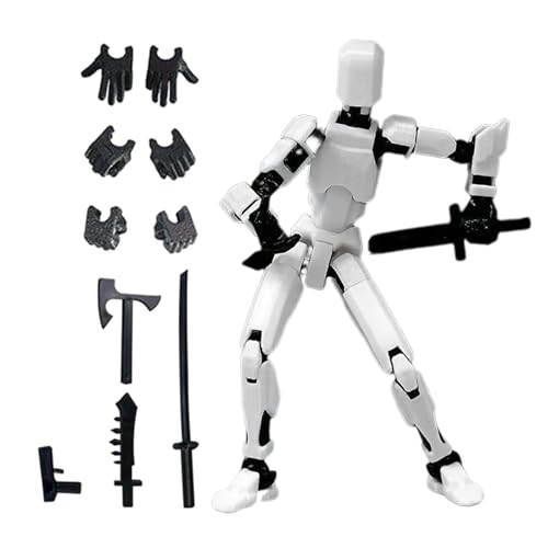 T13 Action Figure, T13 Actionfigur,Lucky-13 Roboter Actionfigur,3D Druck von beweglichen Figuren mit Mehreren Gelenken,Roboter Actionfigur,Desktop Dekorationen von Mihauuke