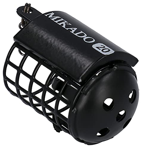 Mikado Kleiner schwarzer Micro Futterkorb Ø25 x30mm von 5g bis 25g erhältlich Feeder with Bottom (25g) von Mikado