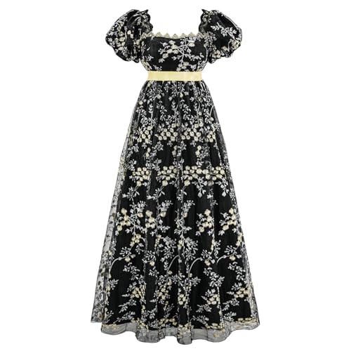 Mikan Tsumiki Schwarzes Regency-Kleid für Bridgerton für Damen, Spitze, Empire-Taille, viktorianisches Rokoko-Ballkleid, 1800er-Jahre-Kostüm, Größe M Mikan Tsumiki Schwarzes Regency-Kleid für Bridgerton für Damen, Spitze, Empire-Taille, viktorianisches Rokoko-Ballkleid, 1800er-Jahre-Kostüm, Größe M von Mikan Tsumiki