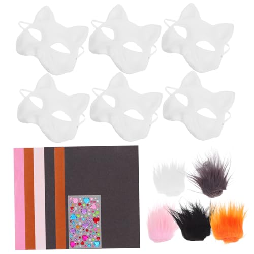 Mikikit 1 Satz Katzenmasken-set Katzenmaskenbasen Party-katzenmaske Katzenmasken Zum Bemalen Tier-maskerade-maske Tiermaske Katzenmaske Selber Machen Katzenmaske Orange Plastik Mikikit 1 Satz Katzenmasken-set Katzenmaskenbasen Party-katzenmaske Katzenmasken Zum Bemalen Tier-maskerade-maske Tiermaske Katzenmaske Selber Machen Katzenmaske Orange Plastik von Mikikit