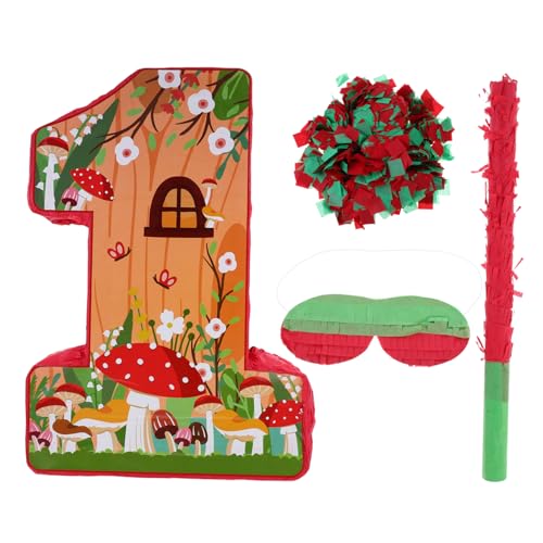 Mikikit 1 Satz Pilzpinata Mexikanische Piñata Geburtstagsfeier Piñata Silvester Pinata Pilz-party-dekorationen Mädchen Piñata Neujahrs-piñata Alles Zum Geburtstag Pinata Papier von Mikikit