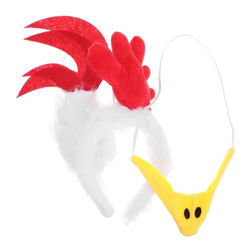 Mikikit 1 Satz Stirnband Halloween-accessoires Tierkostüme Für Halloween Costumes Accessoires Hühner Kopfband Stirnbänder Für Nutztiere Tierkostüme Verkleiden Kostümzubehör Stoff von Mikikit
