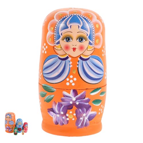 Mikikit 1 Set Handbemalte Nesting Matrjoschkas Für Weihnachts Nistpuppe Russische Matrjoschkas DIY Ornament Basteln Für Holz Nistpuppen Kits Für Aus Holz von Mikikit