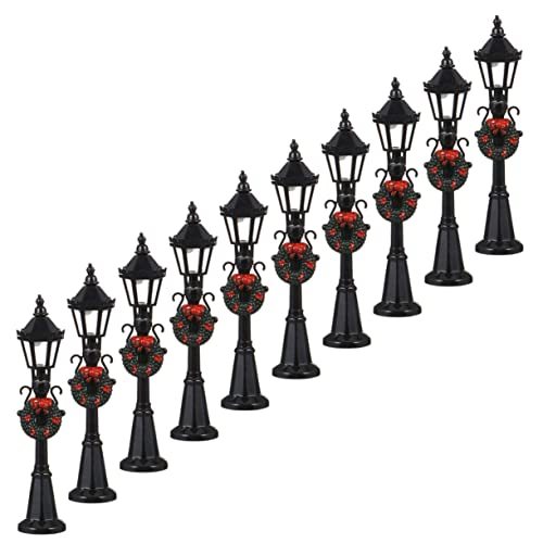 Mikikit 10 Stück Kleines Straßenlichtmodell Miniatur Häuser hängend im Freien Mini-Lichter Modell Straßenlaterne Mini-Straßenlaternen kleine Straßenlaterne Plastik Schwarz Mikikit 10 Stück Kleines Straßenlichtmodell Miniatur Häuser hängend im Freien Mini-Lichter Modell Straßenlaterne Mini-Straßenlaternen kleine Straßenlaterne Plastik Schwarz von Mikikit