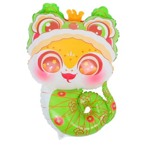 Mikikit 10 Stück Schlangenballon Schlangen-Geburtstagsparty-Dekorationen Jahr der Schlangendekoration Flache Schlangen-Tischdekoration Kinderparteidekoration Plastik Green von Mikikit