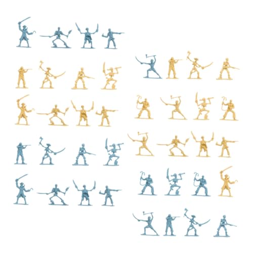 Mikikit 100Stücke Piraten Skelett Krieger Actionfiguren Mini Soldaten für Rollenspiele und Szenenlayout Requisiten für Piratenspiele und DIY Projekte von Mikikit