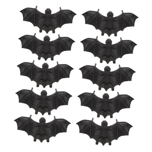 Mikikit 10Stücke Halloween Fledermäuse Mini Dekorative Fledermaus Spielzeuge für Gruselige Streichideen Halloween Partys und DIY Spukhäuser Deko Wiederverwendbare Schwarze Mikikit 10Stücke Halloween Fledermäuse Mini Dekorative Fledermaus Spielzeuge für Gruselige Streichideen Halloween Partys und DIY Spukhäuser Deko Wiederverwendbare Schwarze von Mikikit