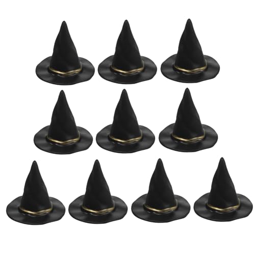 Mikikit 10Stücke Hexenhüte für Halloween Süße Puppenhaus Requisiten für Kreative Bastelideen und Dekorationen für Mottoparty von Mikikit